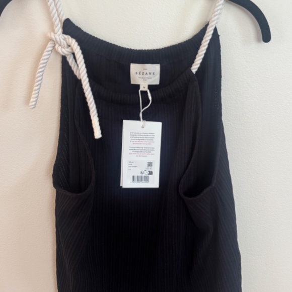 NWT Sezane Jill top - Black - Size M - Picture 3 of 5